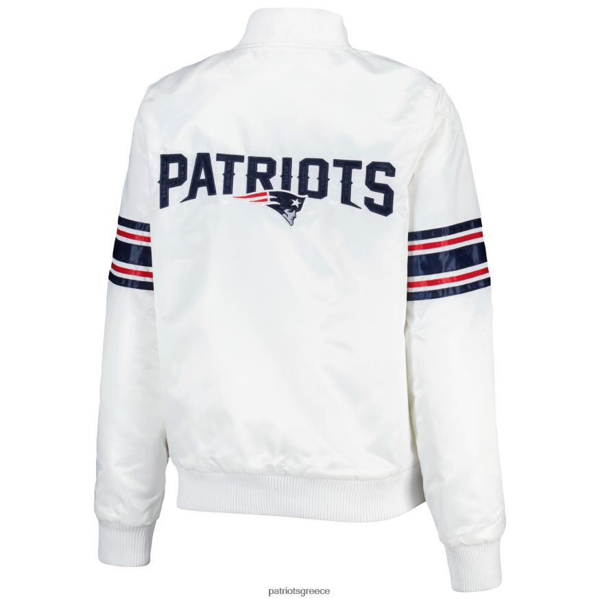 Patriots Jersey αρχική λευκή γραμμή σατέν μπουφάν πανεπιστημίου γυναίκες είδη ένδυσης VPDHTZ915
