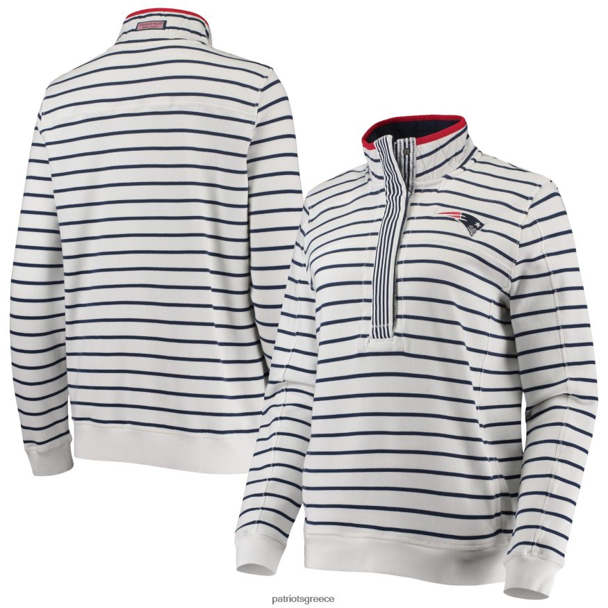 Patriots Jersey αμπέλια αμπέλια λευκό αμερικάνικο πουκάμισο πρόβειο φούτερ με μισό φερμουάρ γυναίκες είδη ένδυσης VPDHTZ968