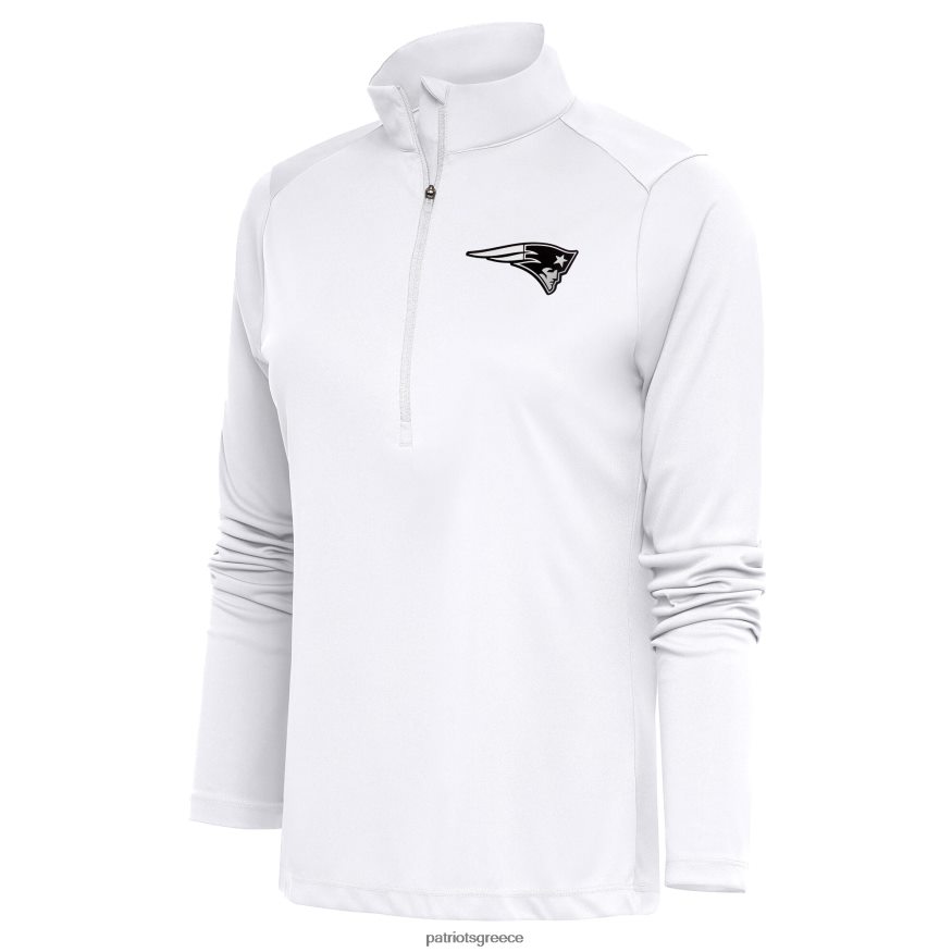 Patriots Jersey Αντίγκουα λευκό μεταλλικό λογότυπο αφιέρωμα πάνω με μισό φερμουάρ γυναίκες είδη ένδυσης VPDHTZ993