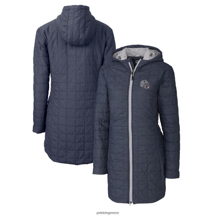 Patriots Jersey Μακρύ παλτό με κουκούλα με οικολογική μόνωση, λογότυπο κράνους κόφτη & buck γυναίκες είδη ένδυσης VPDHTZ870