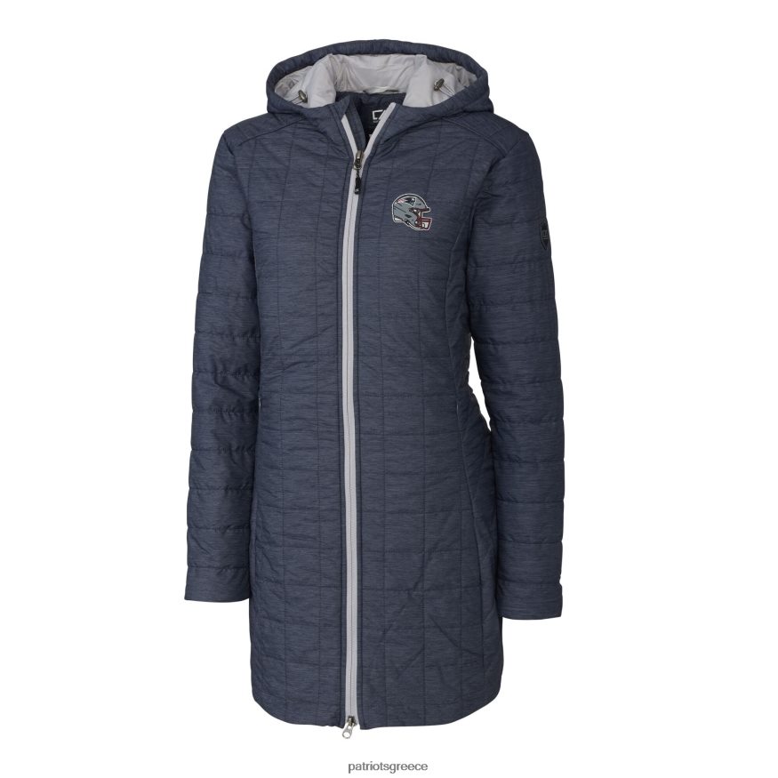 Patriots Jersey Μακρύ παλτό με κουκούλα με οικολογική μόνωση, λογότυπο κράνους κόφτη & buck γυναίκες είδη ένδυσης VPDHTZ870