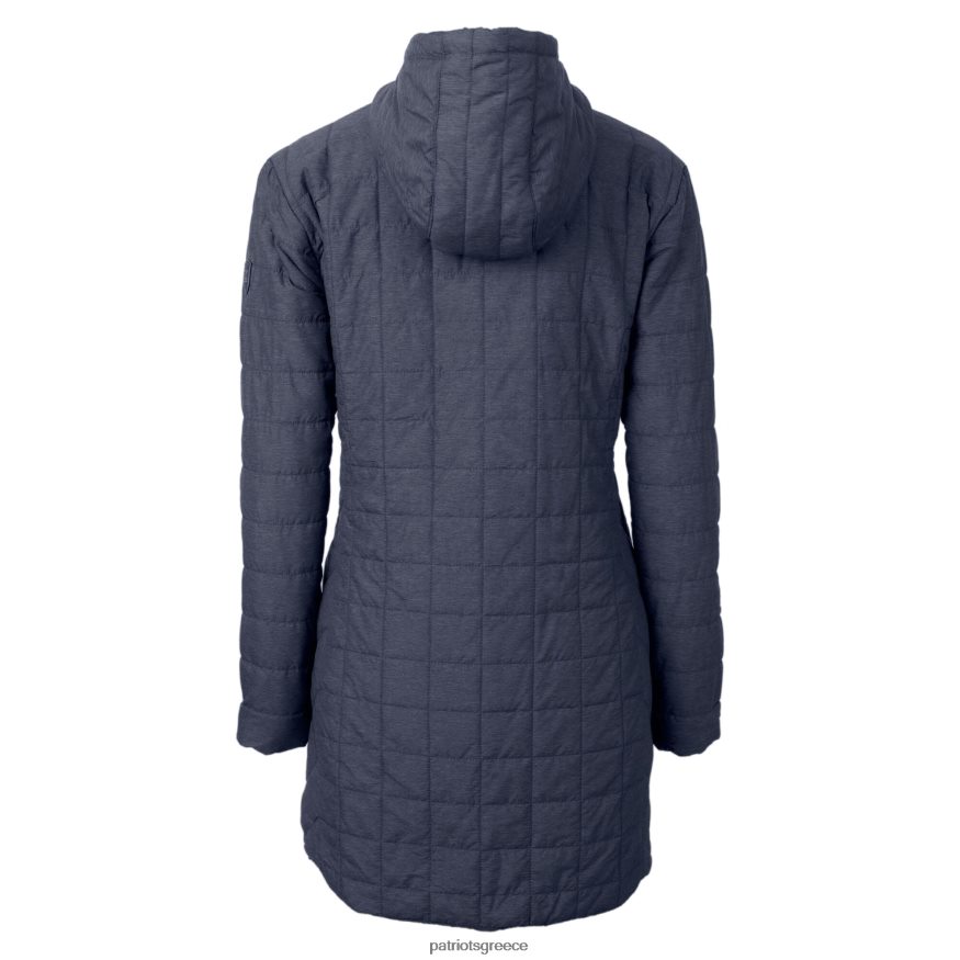 Patriots Jersey Μακρύ παλτό με κουκούλα με οικολογική μόνωση, λογότυπο κράνους κόφτη & buck γυναίκες είδη ένδυσης VPDHTZ870