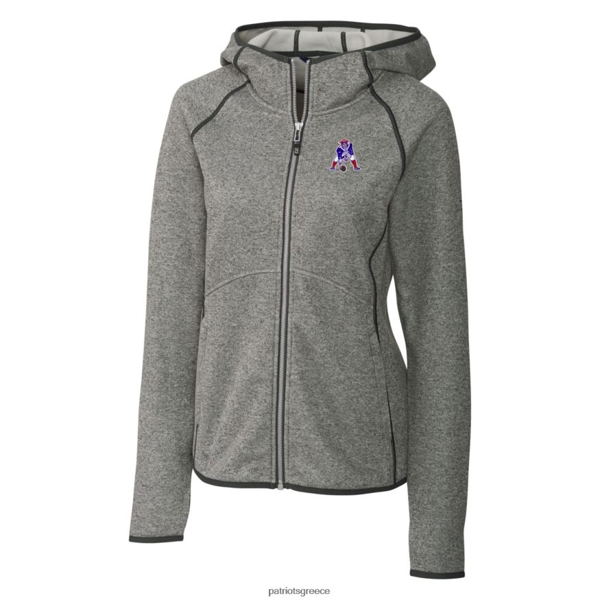 Patriots Jersey Μπουφάν με φερμουάρ με φερμουάρ με λογότυπο κόφτη & buck heather γυναίκες είδη ένδυσης VPDHTZ907