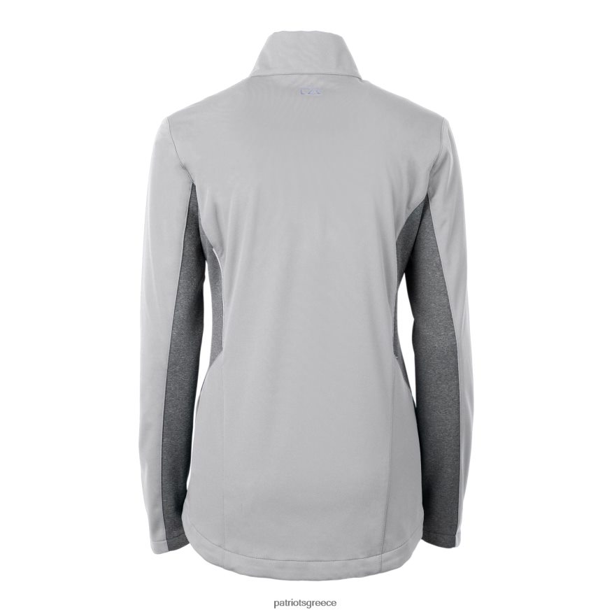 Patriots Jersey Το λογότυπο του κράνους με γκρι ερείκη κόφτη & buck πλοήγηση σε μπουφάν με φερμουάρ softshell γυναίκες είδη ένδυσης VPDHTZ919