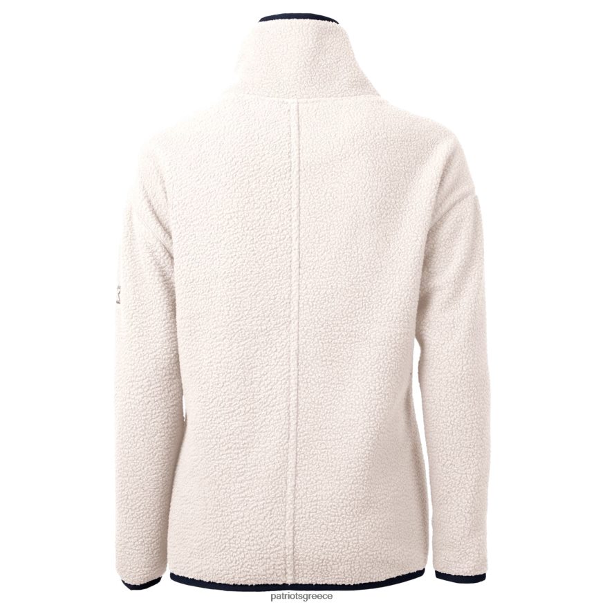 Patriots Jersey τζάκετ πουλόβερ με φερμουάρ με μισό φερμουάρ, λογότυπο cascade eco sherpa fleece γυναίκες είδη ένδυσης VPDHTZ850