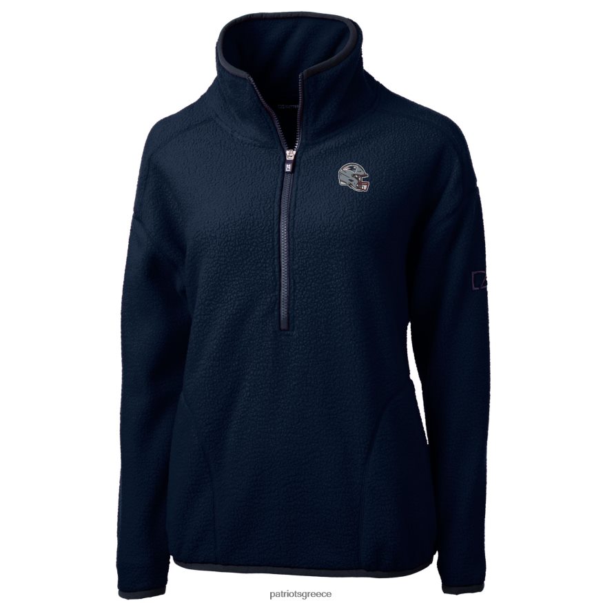 Patriots Jersey μπουφάν πουλόβερ με φερμουάρ με μισό φερμουάρ με λογότυπο cascade eco sherpa fleece γυναίκες είδη ένδυσης VPDHTZ852