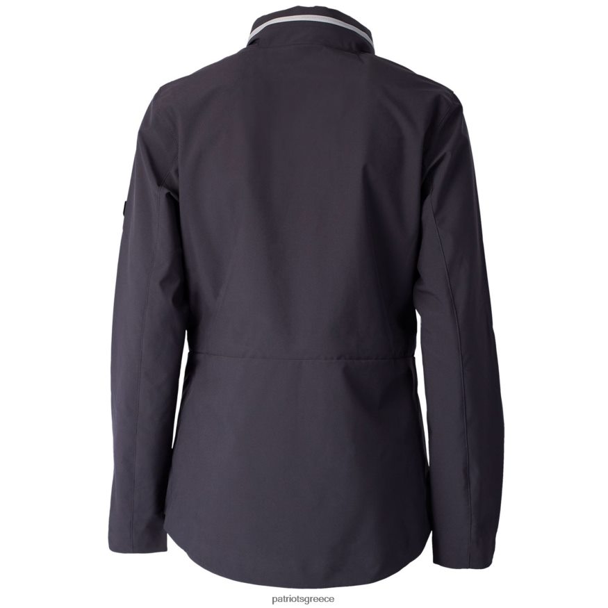 Patriots Jersey Ατμόλουτρο αδιάβροχο με φερμουάρ μαύρο λογότυπο cutter & buck γυναίκες είδη ένδυσης VPDHTZ1099