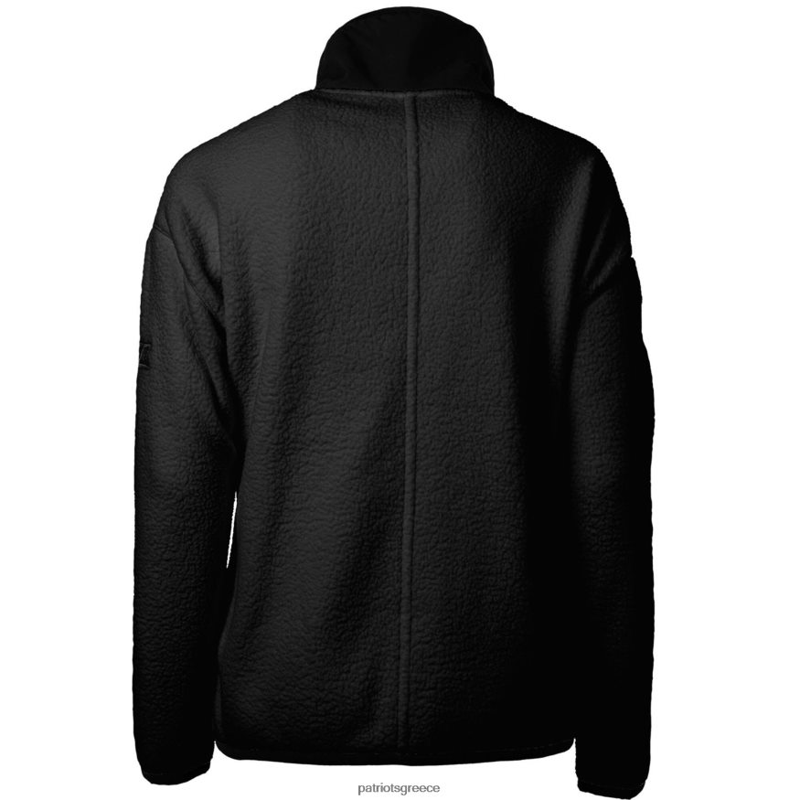 Patriots Jersey cutter & buck μαύρο λογότυπο cascade eco sherpa fleece μπουφάν με φερμουάρ γυναίκες είδη ένδυσης VPDHTZ1055