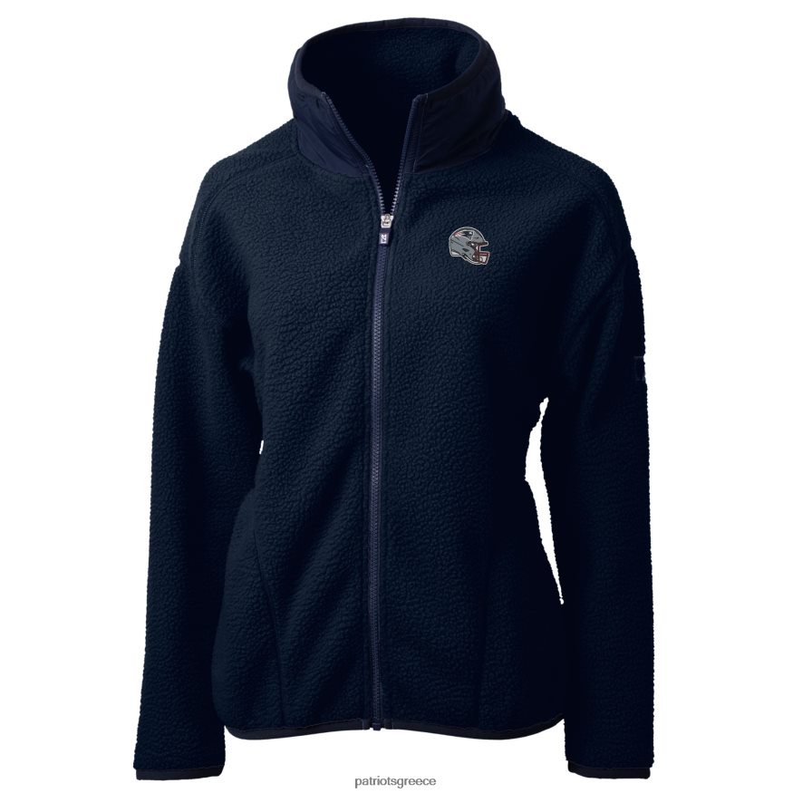 Patriots Jersey cutter & buck navy κράνος λογότυπο cascade eco sherpa φλις μπουφάν με φερμουάρ γυναίκες είδη ένδυσης VPDHTZ878