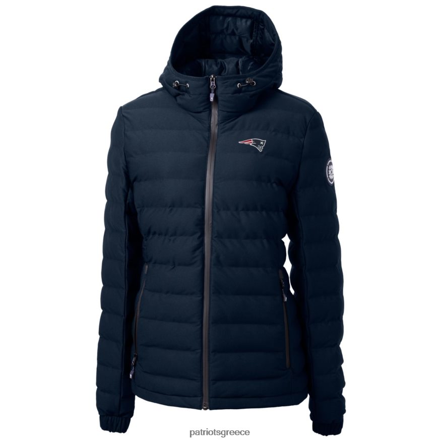 Patriots Jersey cutter & buck navy mission ridge repreve puffer jacket με πλήρες φερμουάρ γυναίκες είδη ένδυσης VPDHTZ960