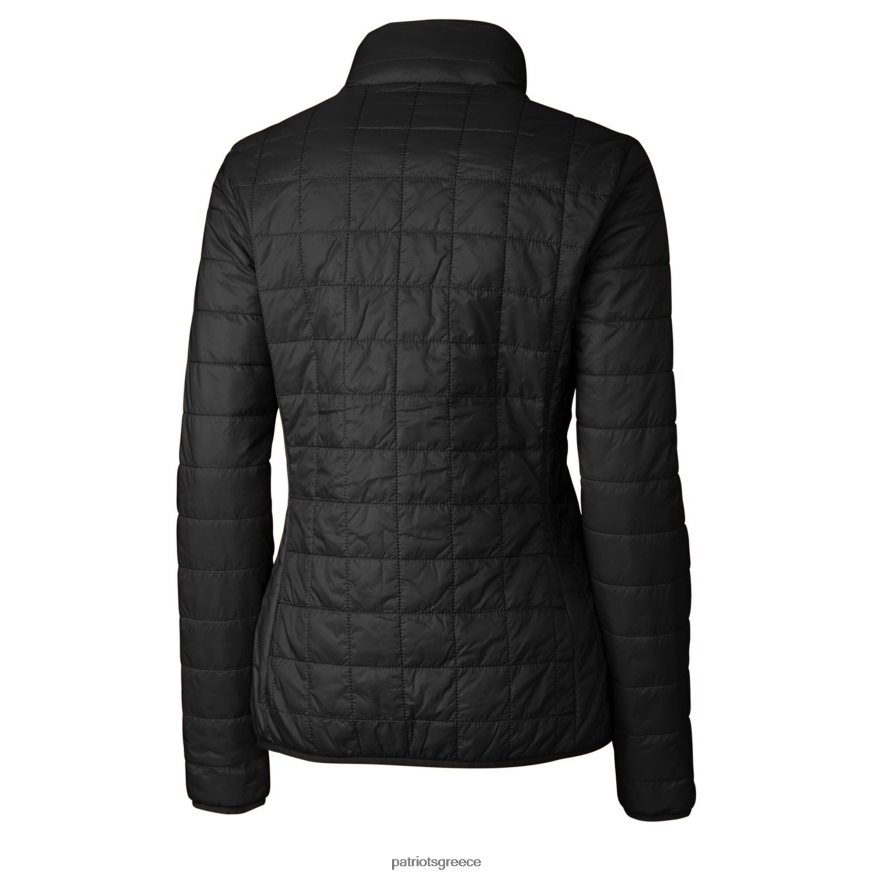 Patriots Jersey cutter & buck μαύρο λογότυπο τζάκετ μπουφάν rainier primaloft eco με πλήρες φερμουάρ γυναίκες είδη ένδυσης VPDHTZ1088