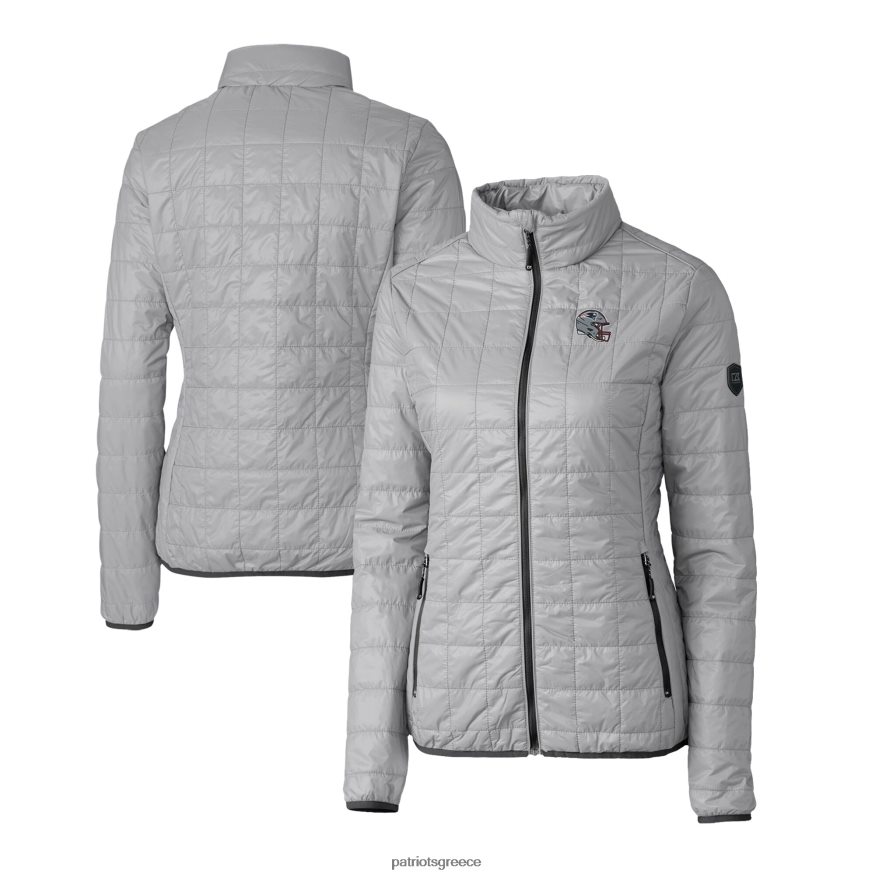 Patriots Jersey λογότυπο γκρι κράνους cutter & buck rainier primaloft eco μονωμένο μπουφάν με φερμουάρ γυναίκες είδη ένδυσης VPDHTZ874