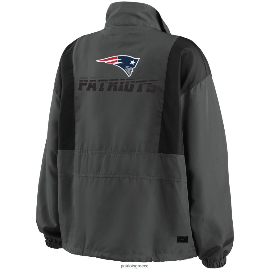 Patriots Jersey φοριέται από την erin andrews μπουφάν με μισό φερμουάρ σε συσκευασία από κάρβουνο popover γυναίκες είδη ένδυσης VPDHTZ961