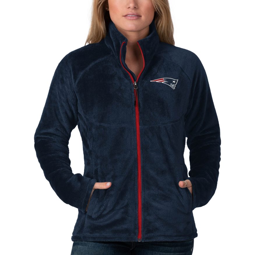 Patriots Jersey g-iii 4her by carl banks navy tie breaker fleece μπουφάν με φερμουάρ γυναίκες είδη ένδυσης VPDHTZ973