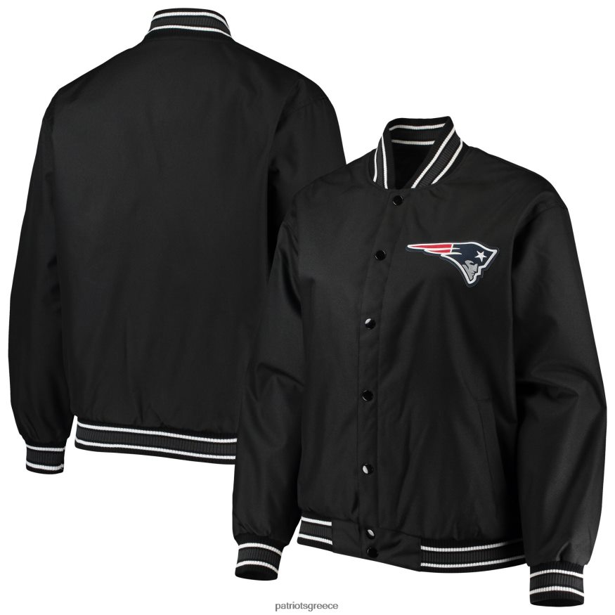 Patriots Jersey Σχέδιο jh μαύρο μπουφάν με πολυ twill full-snap γυναίκες είδη ένδυσης VPDHTZ965