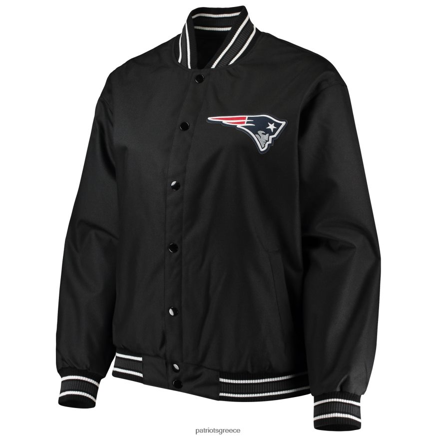 Patriots Jersey Σχέδιο jh μαύρο μπουφάν με πολυ twill full-snap γυναίκες είδη ένδυσης VPDHTZ965