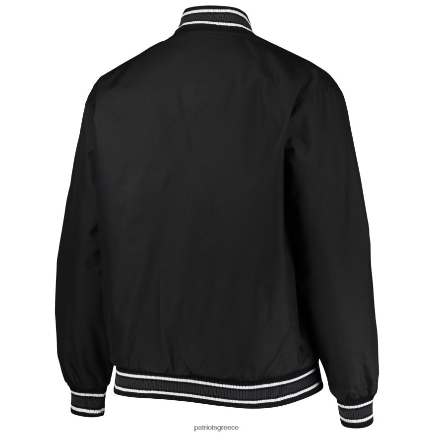 Patriots Jersey Σχέδιο jh μαύρο μπουφάν με πολυ twill full-snap γυναίκες είδη ένδυσης VPDHTZ965