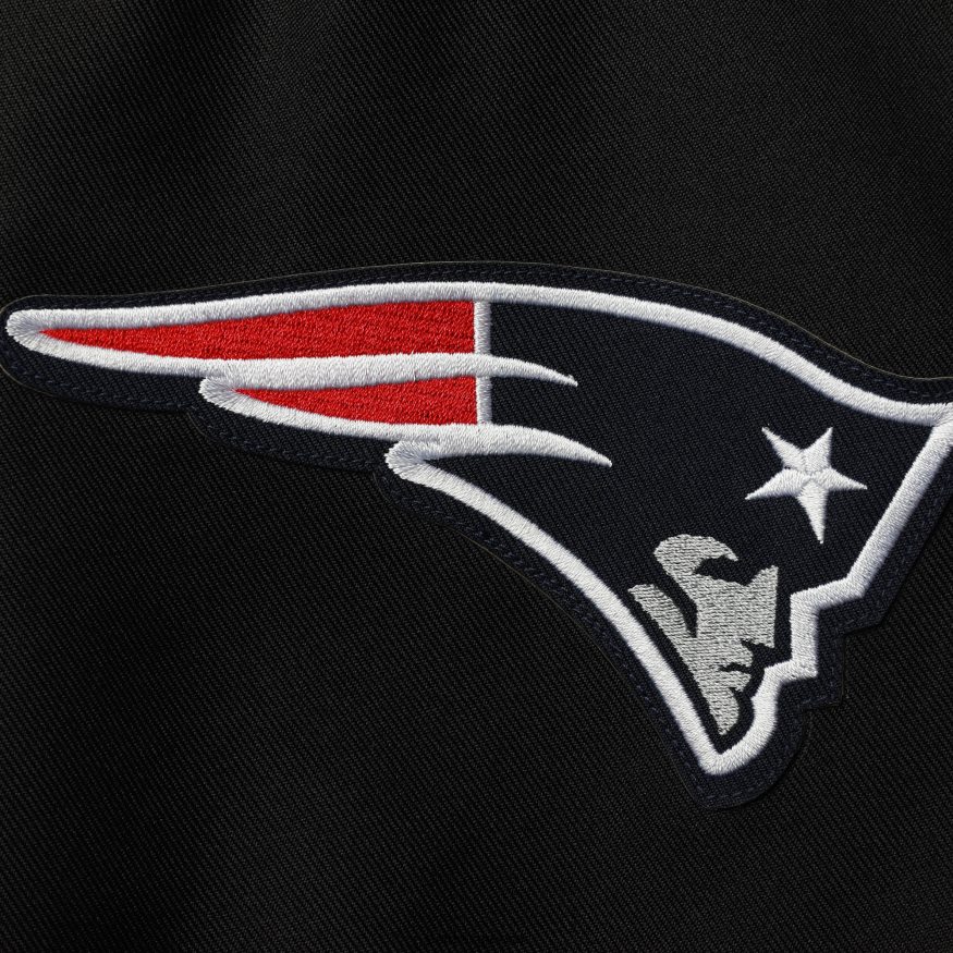 Patriots Jersey Σχέδιο jh μαύρο μπουφάν με πολυ twill full-snap γυναίκες είδη ένδυσης VPDHTZ965
