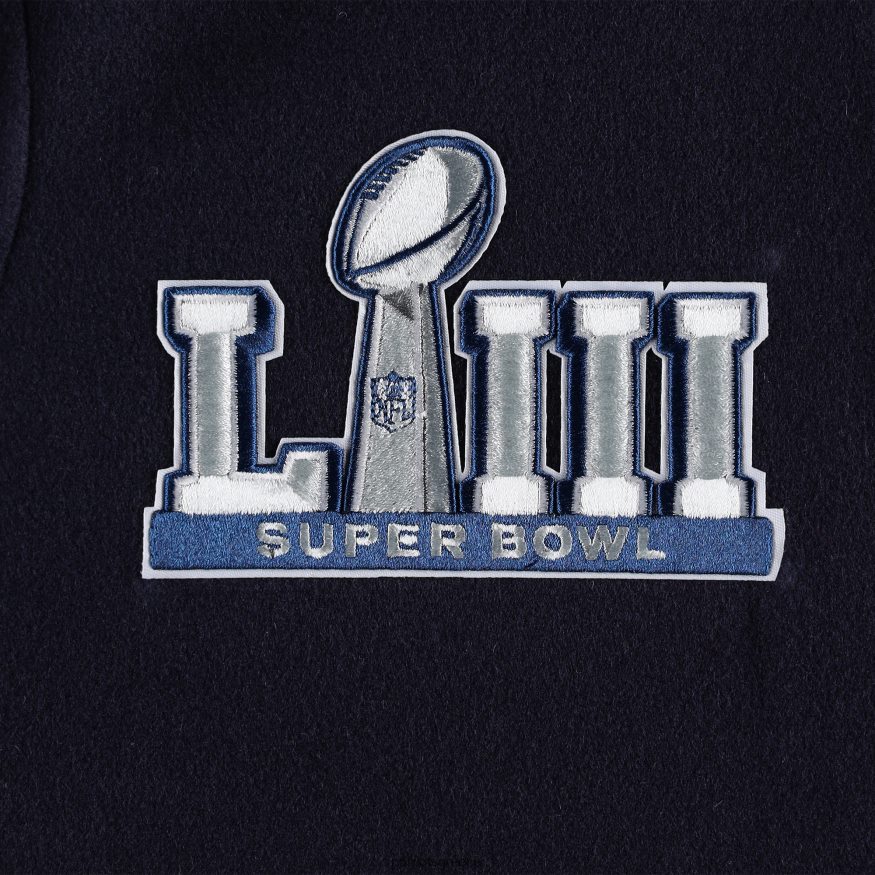 Patriots Jersey pro standard navy mash up μάλλινο πανεπιστήμιο μπουφάν με φερμουάρ γυναίκες είδη ένδυσης VPDHTZ831