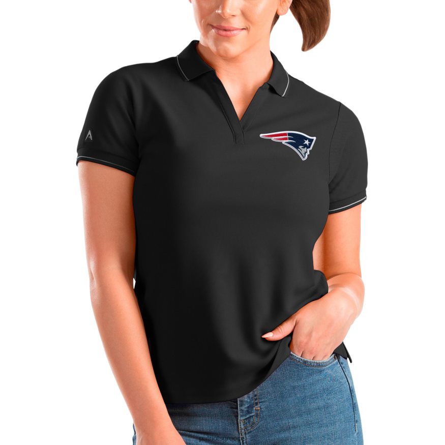 Patriots Jersey antigua black affluent polo γυναίκες είδη ένδυσης VPDHTZ2532