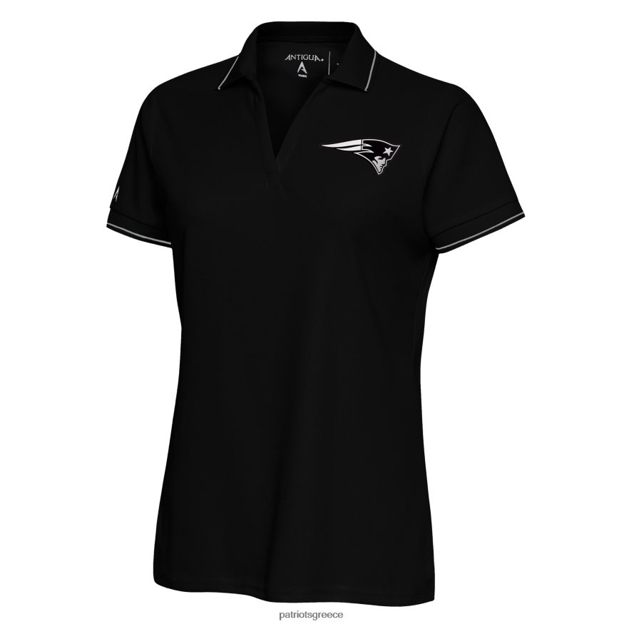 Patriots Jersey antigua black metallic logo affluent polo γυναίκες είδη ένδυσης VPDHTZ2546