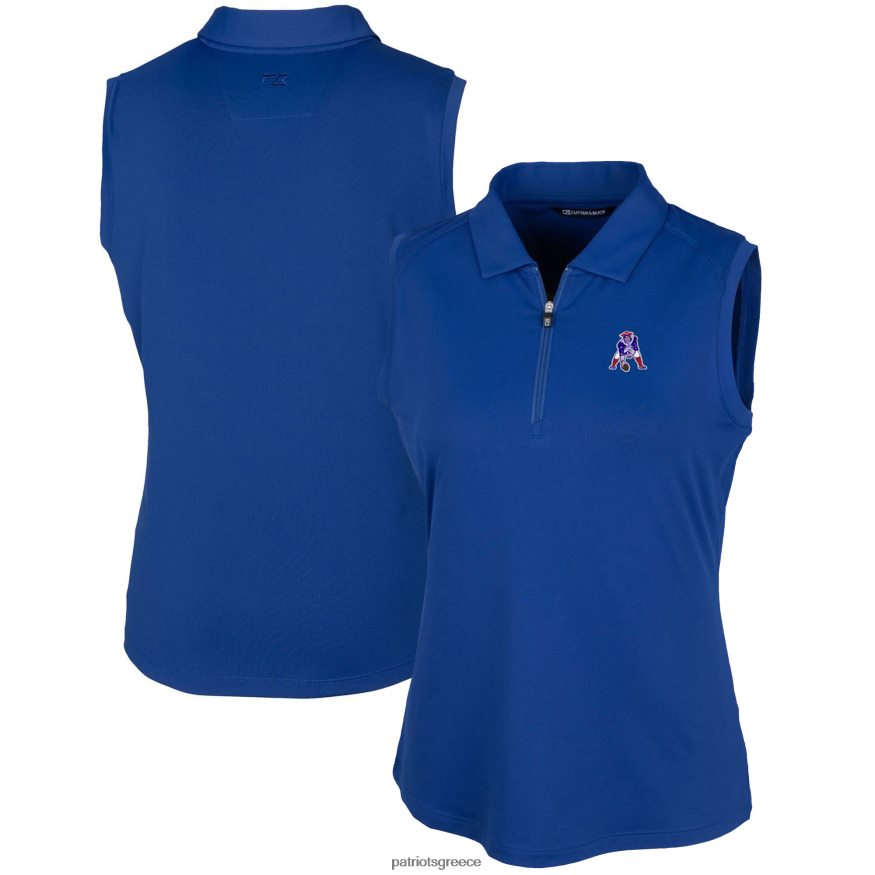Patriots Jersey cutter & buck βασιλικό λογότυπο σφυρηλάτηση αμάνικο πόλο γυναίκες είδη ένδυσης VPDHTZ2537