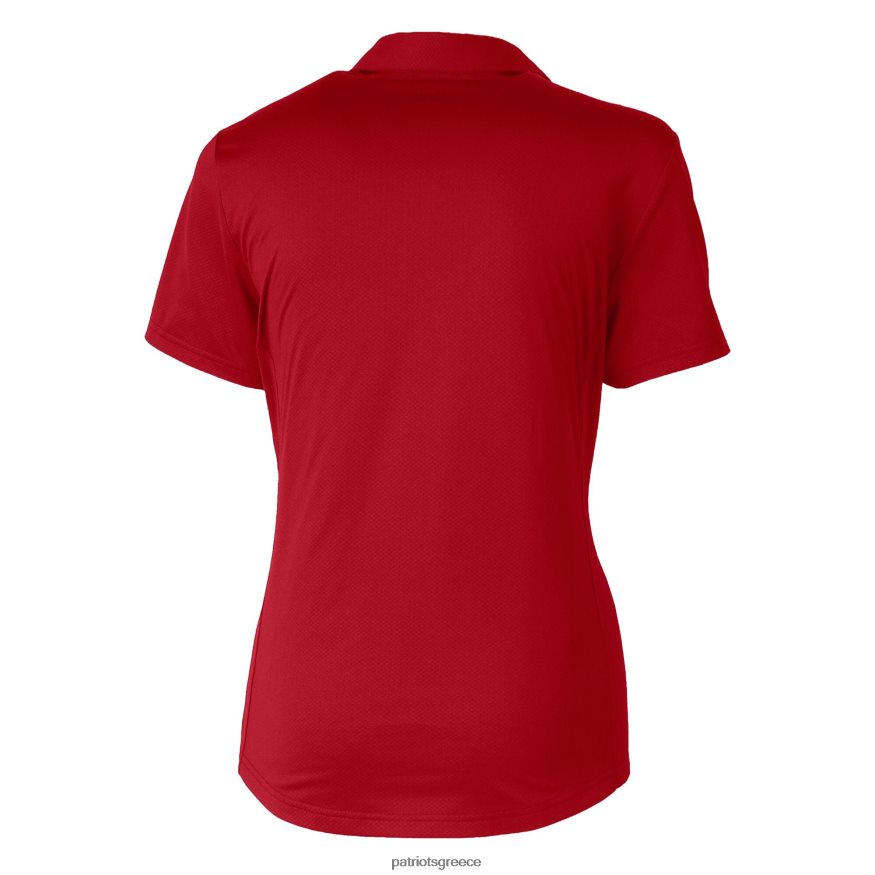 Patriots Jersey cutter & buck κόκκινο κράνος λογότυπο drytec prospect ανάγλυφη stretch polo γυναίκες είδη ένδυσης VPDHTZ2523