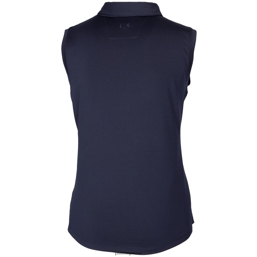 Patriots Jersey cutter & buck navy forge drytec stretch αμάνικο πόλο γυναίκες είδη ένδυσης VPDHTZ2574