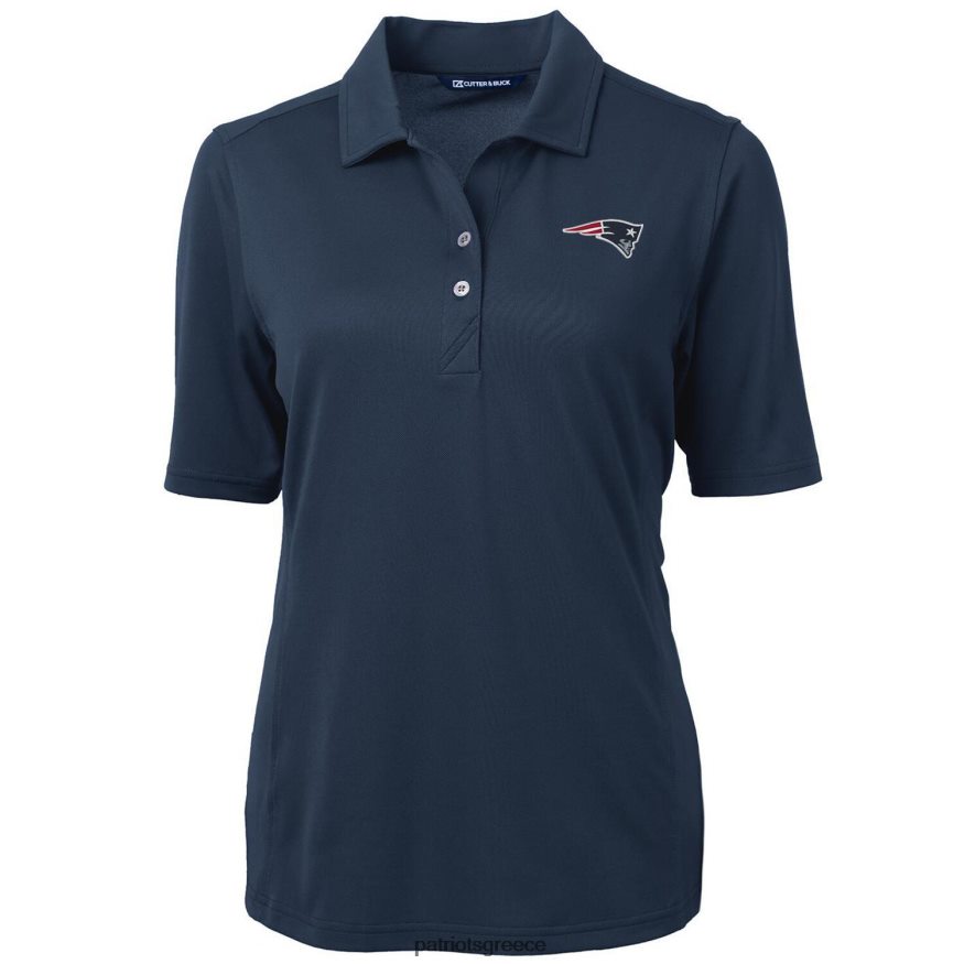 Patriots Jersey cutter & buck navy virtue eco pique ανακυκλωμένο πόλο γυναίκες είδη ένδυσης VPDHTZ2631