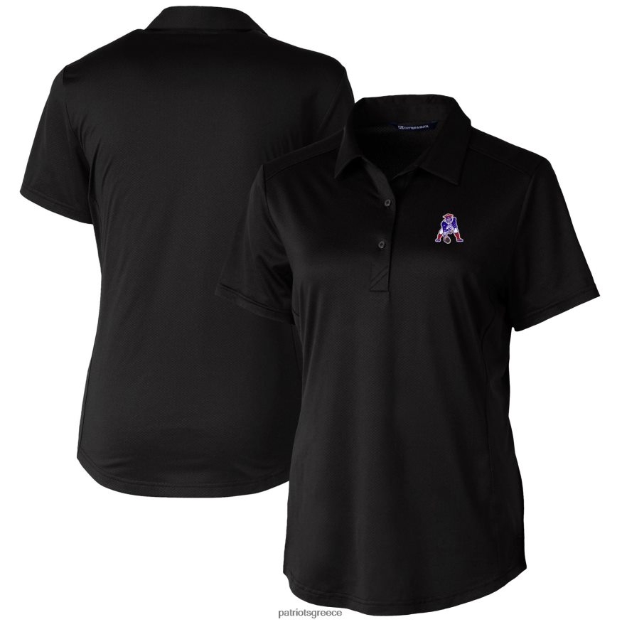 Patriots Jersey cutter & buck μαύρο λογότυπο προοπτική ανάγλυφης stretch polo γυναίκες είδη ένδυσης VPDHTZ2597