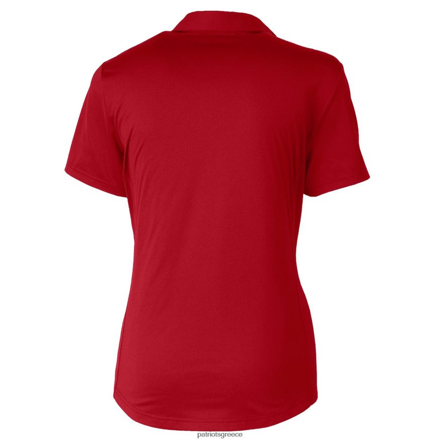 Patriots Jersey cutter & buck κόκκινο λογότυπο προοπτική ανάγλυφης stretch polo γυναίκες είδη ένδυσης VPDHTZ2598