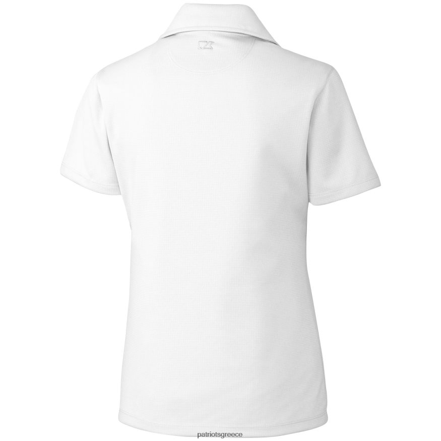 Patriots Jersey cutter & buck white είδος drytec ανάγλυφο πόλο γυναίκες είδη ένδυσης VPDHTZ2614
