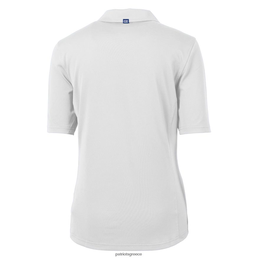 Patriots Jersey cutter & buck white throwback logo virtue eco pique ανακυκλωμένο πόλο γυναίκες είδη ένδυσης VPDHTZ2590