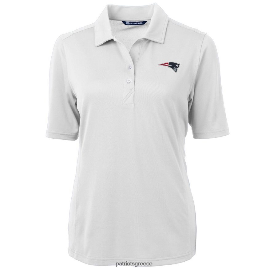 Patriots Jersey cutter & buck white virtue eco pique ανακυκλωμένο πόλο γυναίκες είδη ένδυσης VPDHTZ2625