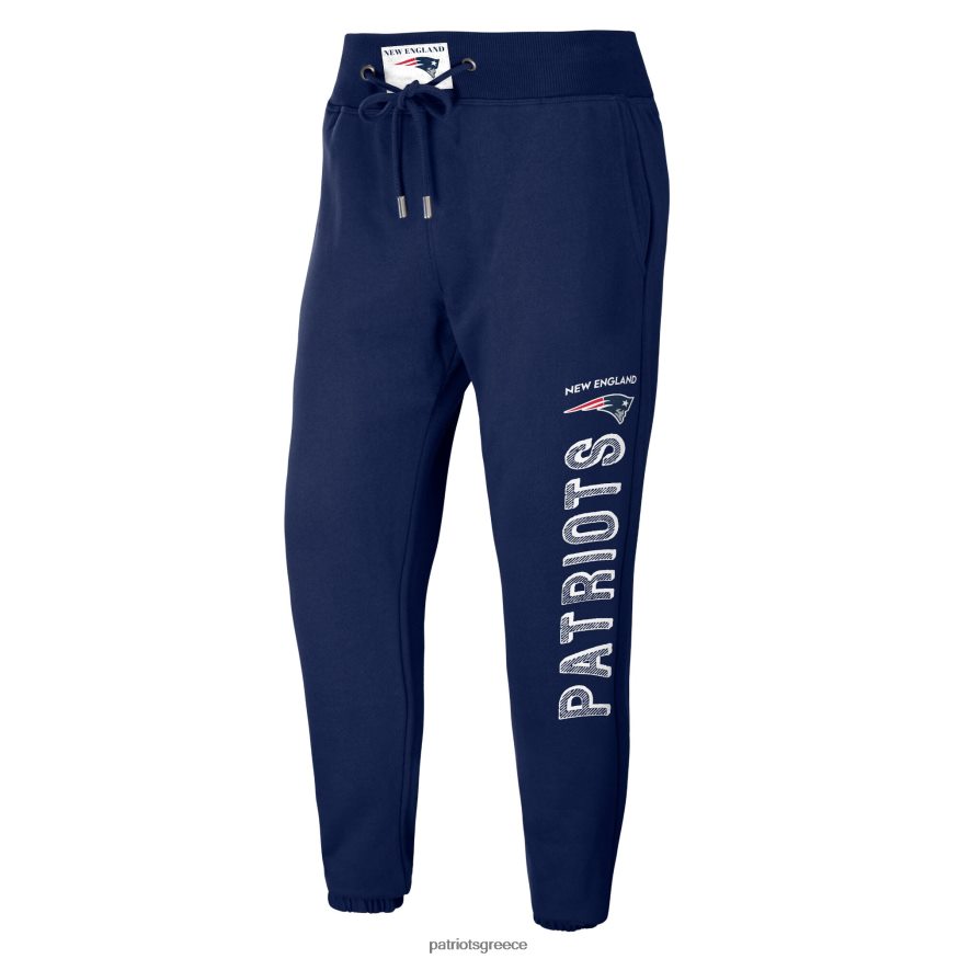 Patriots Jersey φοριέται από την erin andrews navy French terry jogger παντελόνι γυναίκες είδη ένδυσης VPDHTZ2487