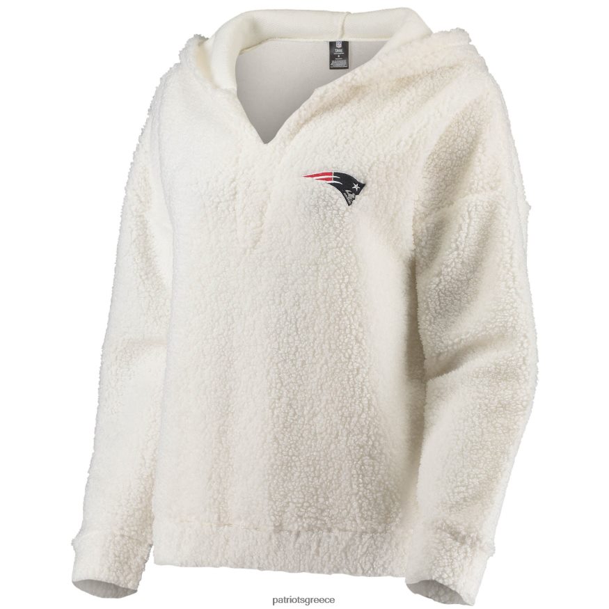 Patriots Jersey concepts sport κρεμ αφράτο μπλουζάκι με κουκούλα & σορτς γυναίκες είδη ένδυσης VPDHTZ2851