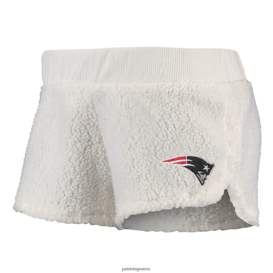 Patriots Jersey concepts sport κρεμ αφράτο μπλουζάκι με κουκούλα & σορτς γυναίκες είδη ένδυσης VPDHTZ2851