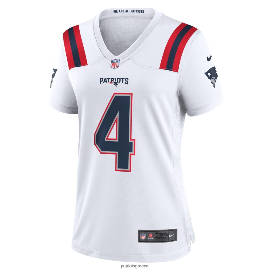 Patriots Jersey λευκή φανέλα παικτών Nike Bailey Zappe γυναίκες είδη ένδυσης VPDHTZ1222