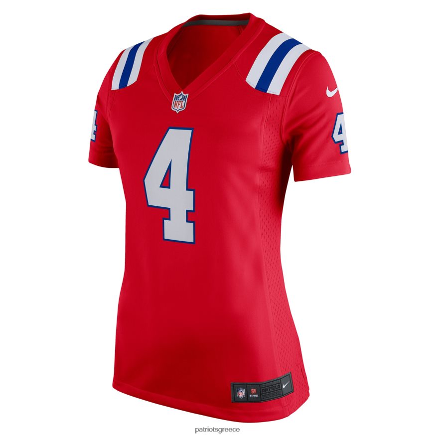 Patriots Jersey Nike Bailey Zappe κόκκινη φανέλα παίκτη εναλλακτικού παιχνιδιού γυναίκες είδη ένδυσης VPDHTZ1223