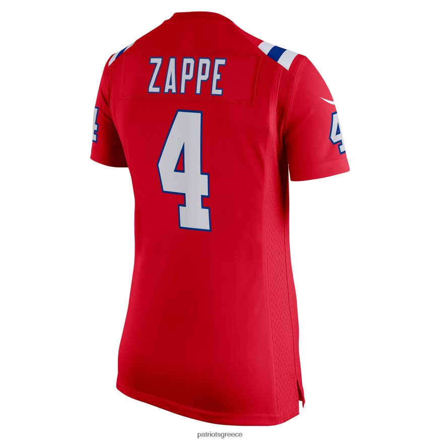 Patriots Jersey Nike Bailey Zappe κόκκινη φανέλα παίκτη εναλλακτικού παιχνιδιού γυναίκες είδη ένδυσης VPDHTZ1223