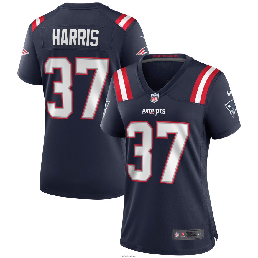 Patriots Jersey φανέλα παιχνιδιών Nike Damien Harris γυναίκες είδη ένδυσης VPDHTZ1194