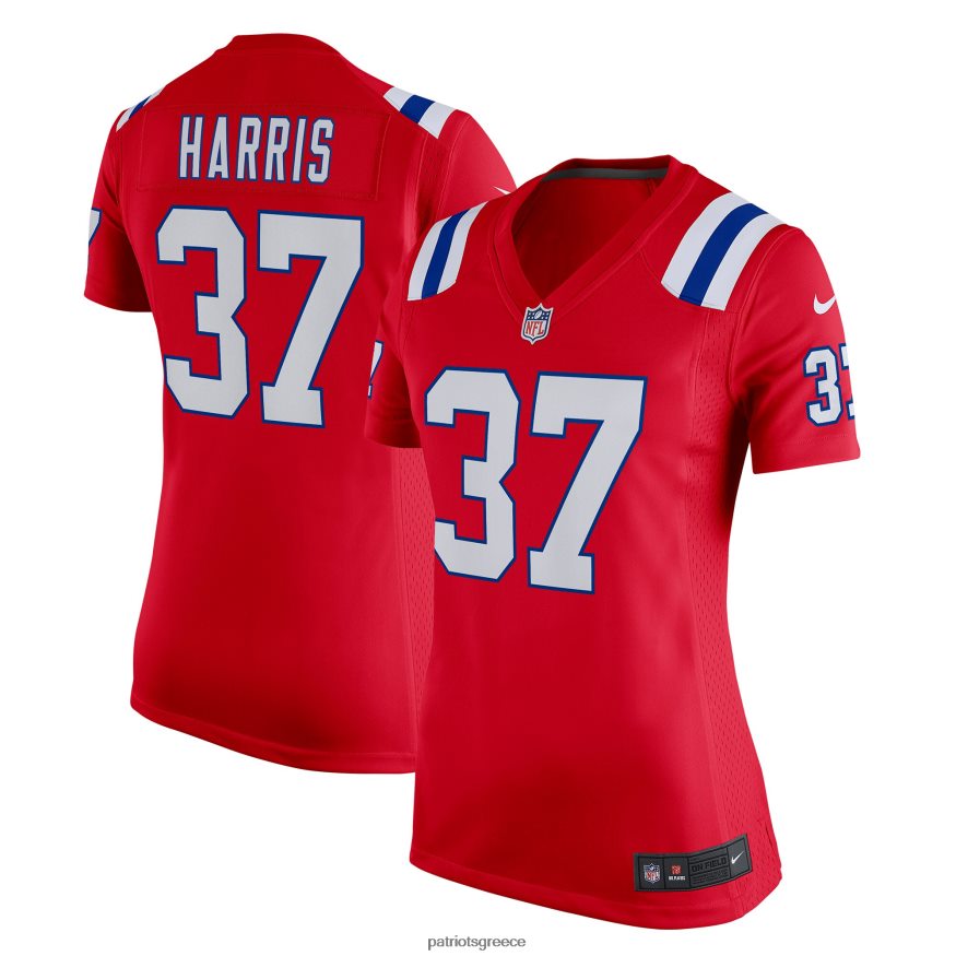 Patriots Jersey κόκκινη φανέλα παιχνιδιού Nike Damien Harris γυναίκες είδη ένδυσης VPDHTZ1207