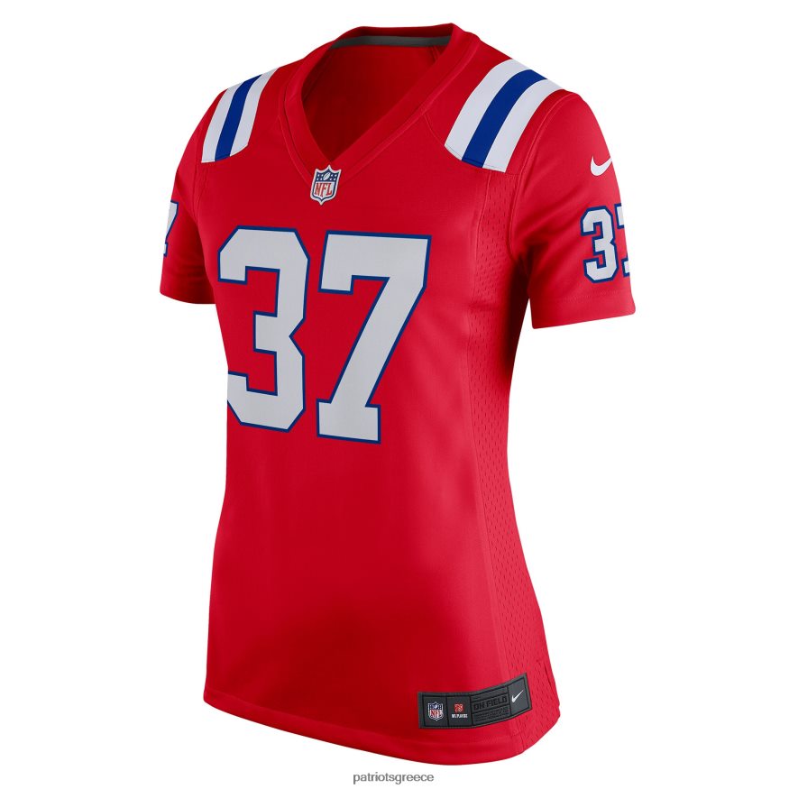 Patriots Jersey κόκκινη φανέλα παιχνιδιού Nike Damien Harris γυναίκες είδη ένδυσης VPDHTZ1207