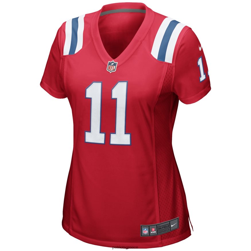 Patriots Jersey φανέλα εναλλακτικού παιχνιδιού Nike Julian Edelman Red γυναίκες είδη ένδυσης VPDHTZ1185
