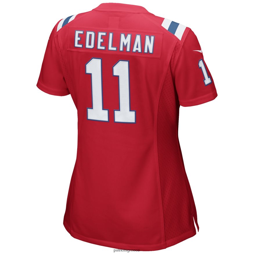 Patriots Jersey φανέλα εναλλακτικού παιχνιδιού Nike Julian Edelman Red γυναίκες είδη ένδυσης VPDHTZ1185