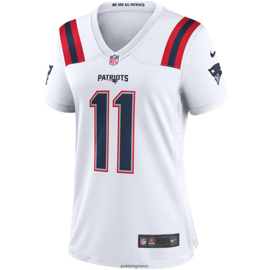 Patriots Jersey φανέλα παιχνιδιών λευκής ομάδας Nike Julian Edelman γυναίκες είδη ένδυσης VPDHTZ1179