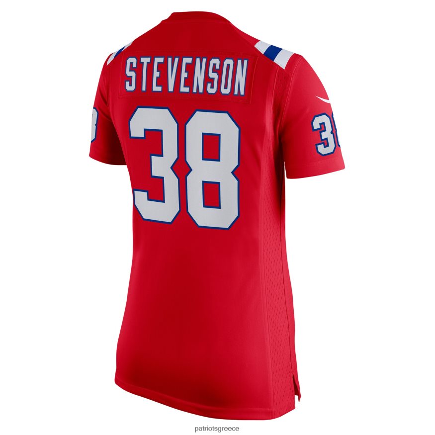 Patriots Jersey Nike Rhamondre Stevenson Red φανέλα παίκτη εναλλακτικού παιχνιδιού γυναίκες είδη ένδυσης VPDHTZ1191