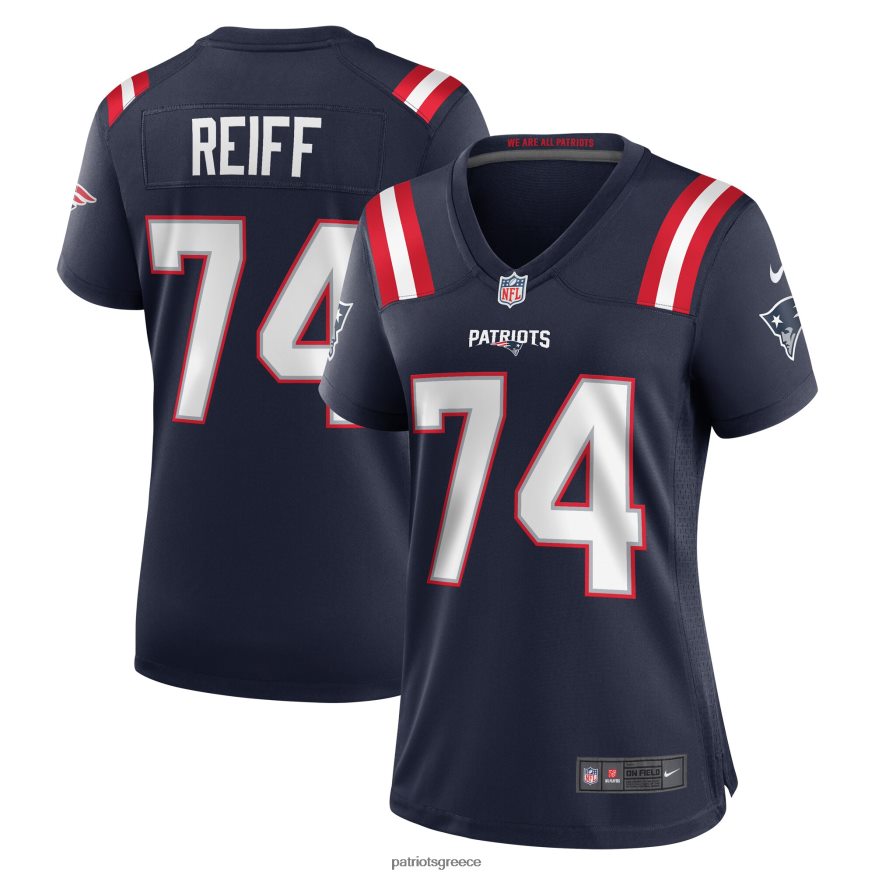 Patriots Jersey φανέλα παιχνιδιών Nike Riley Reiff Navy γυναίκες είδη ένδυσης VPDHTZ1210