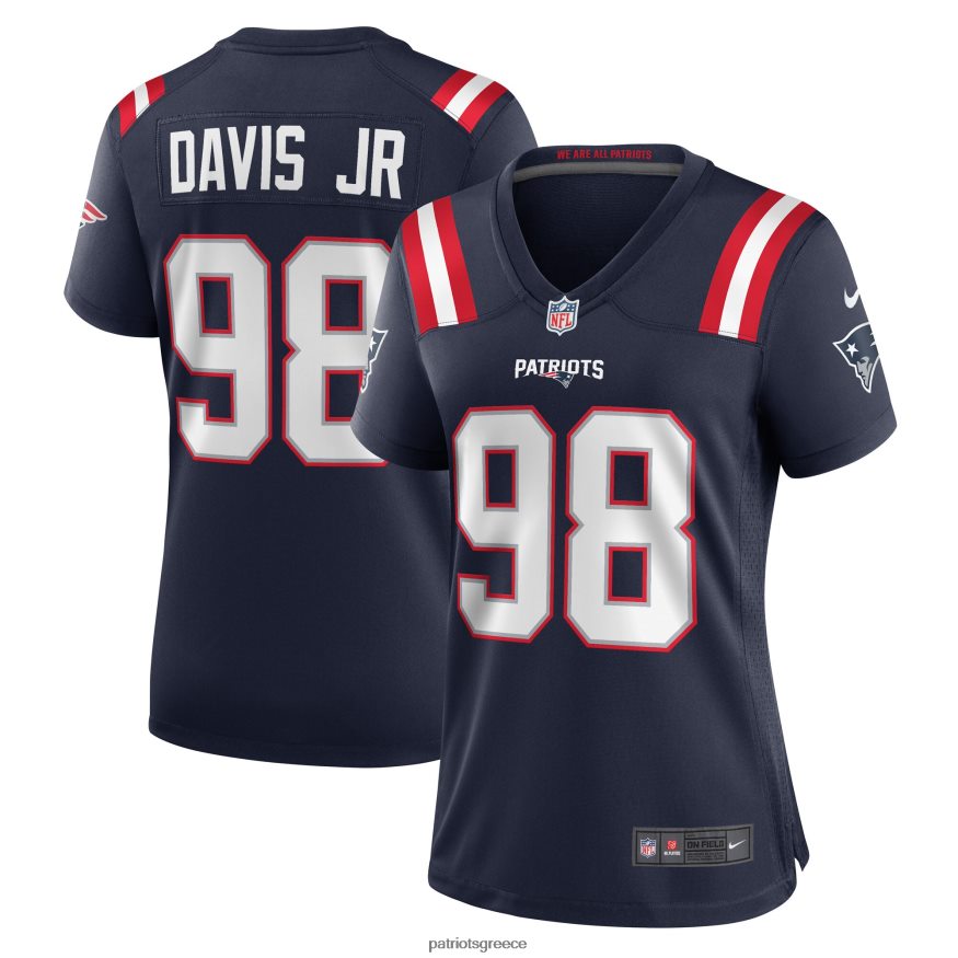 Patriots Jersey nike Carl Davis Jr. φανέλα παίκτη ναυτικού παιχνιδιού γυναίκες είδη ένδυσης VPDHTZ1237