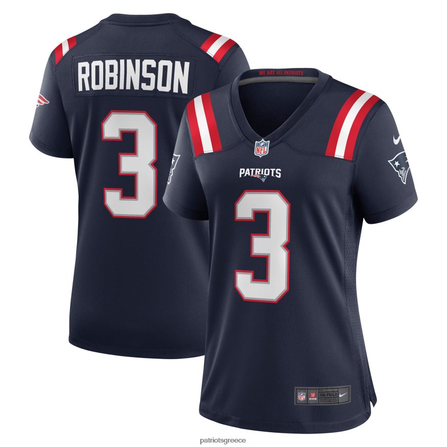 Patriots Jersey φανέλα παίκτη nike James Robinson navy game γυναίκες είδη ένδυσης VPDHTZ1203